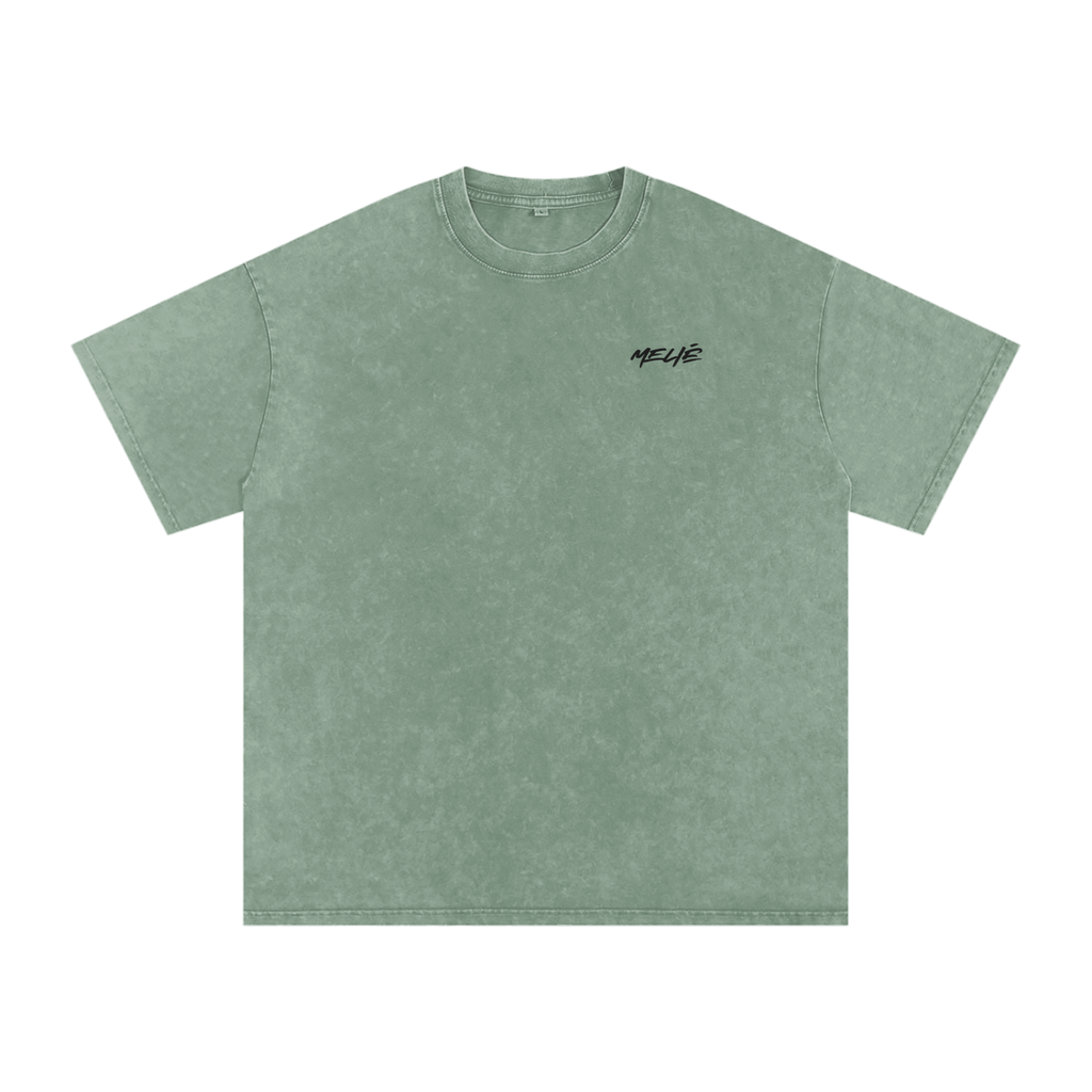 Snow Washed Oversized Cotton T-Shirt