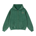 Melie Zip-Through Boxy Fleece Hoodie
