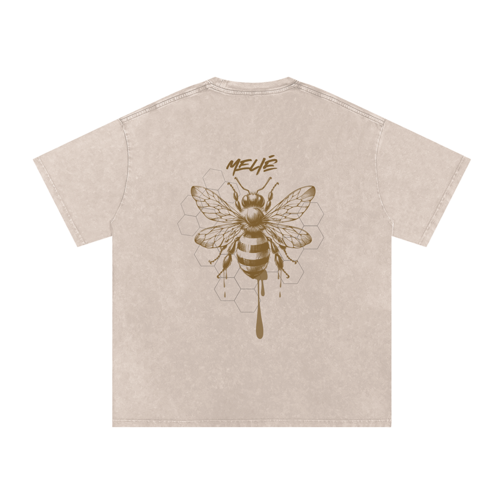 Snow Washed Oversized Cotton T-Shirt